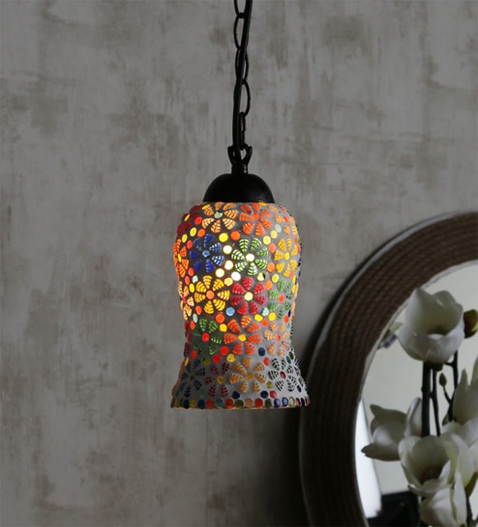 Hanging Glass Mosaic Lamp -4